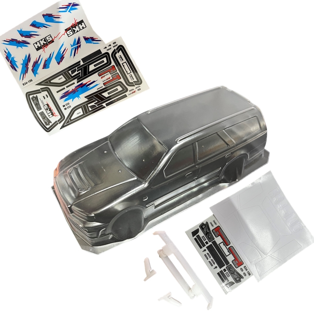 1/24 R34 Wagon Lexan Body Wheelbase 106mm With stickers A R34-106 GT55racing