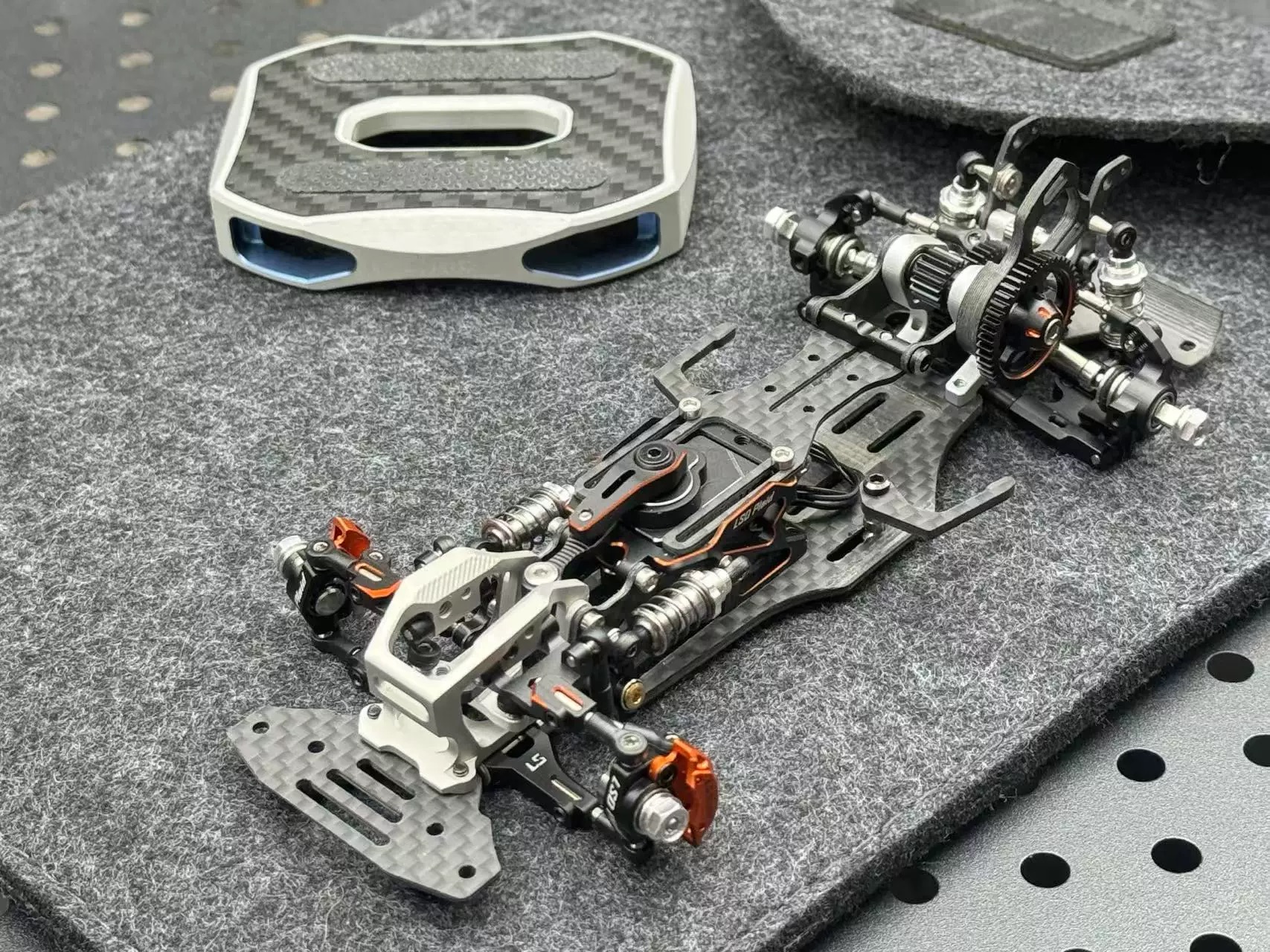 Lsd Rwd Cars LSD Plaid 1/24 RWD Drift Chassis KIT Black Orange (Without Electronics ...