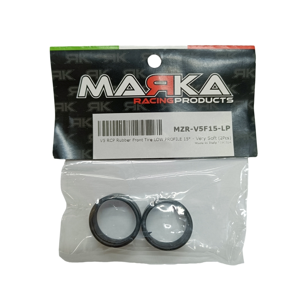 MARKA MZR-V5F15-LP V5 MINI-Z RCP RUBBER FRONT TIRE LOW PROFILE15° - SUPER SOFE (2Pcs) MARKA
