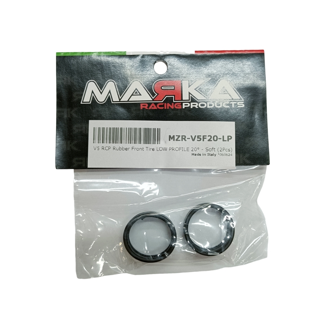 MARKA MZR-V5F20-LP V5 MINI-Z RCP RUBBER FRONT TIRE LOW PROFILE20° - SUPER SOFE (2Pcs) MARKA