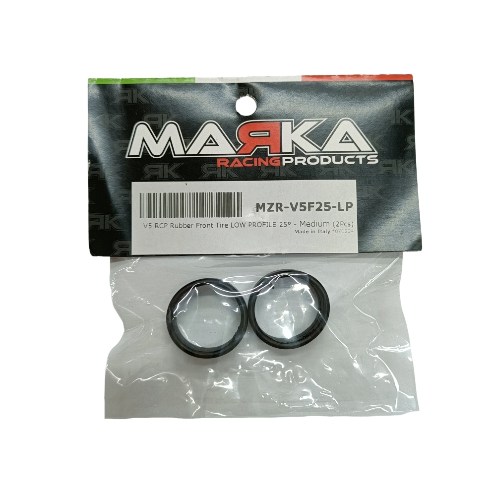 MARKA MZR-V5F25-LP V5 MINI-Z RCP RUBBER FRONT TIRE LOW PROFILE25° - SUPER SOFE (2Pcs) MARKA