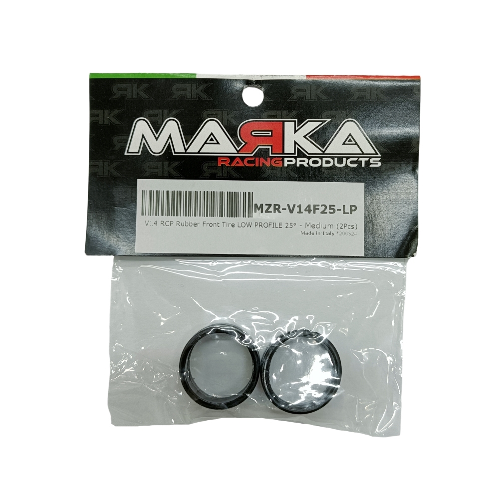 MARKA MZR-V14F25-LP V14 MINI-Z RCP RUBBER FRONT TIRE LOW PROFILE25° - ULTRA SOFE (2Pcs) MARKA