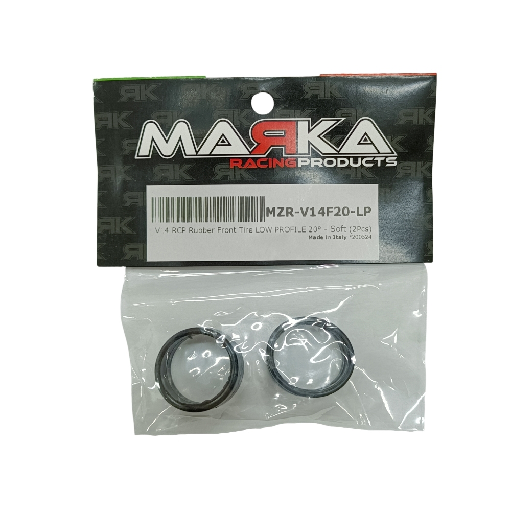MARKA MZR-V14F20-LP V14 MINI-Z RCP RUBBER FRONT TIRE LOW PROFILE20° - ULTRA SOFE (2Pcs) MARKA