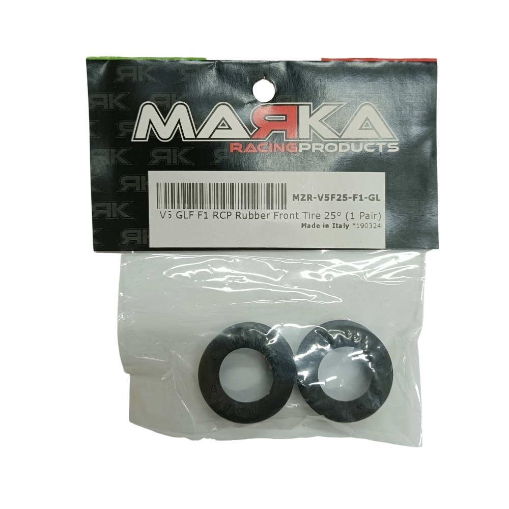 MARKA MZR-V5F25-F1-GL V5 Mini-Z F1 RCP Rubber Front Tire 25°  GLF - Very Soft (2Pcs)  MARKA