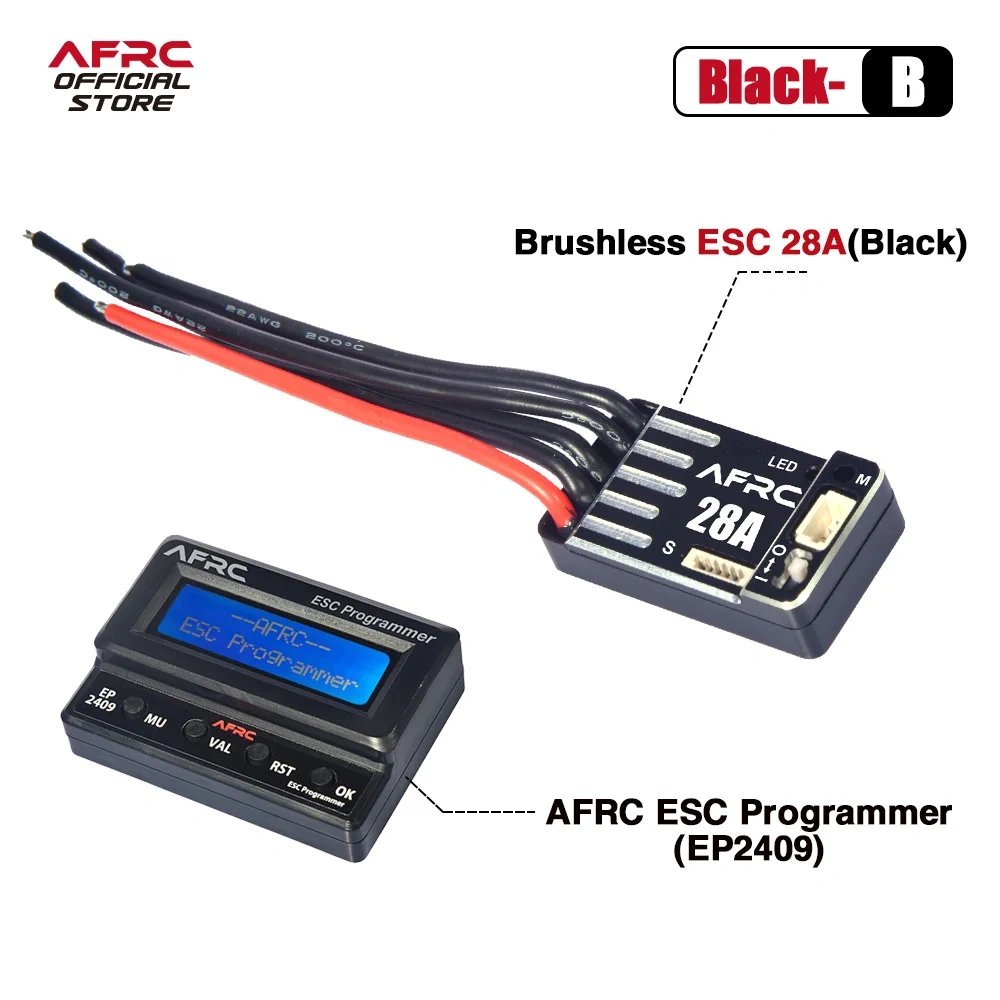 AFRC-SE28A Programmable Sensor Brushless ESC For GL BM AAT RC Car Mini Drift Racing 1/24 1/28 1/32 DIY Assembly Upgrading