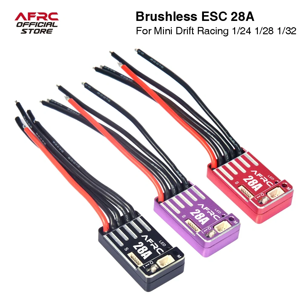 AFRC-SE28A Programmable Sensor Brushless ESC For GL BM AAT RC Car Mini Drift Racing 1/24 1/28 1/32 DIY Assembly Upgrading