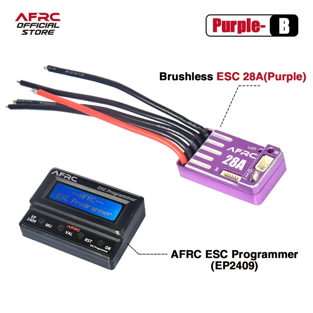 AFRC-SE28A Programmable Sensor Brushless ESC For GL BM AAT RC Car Mini Drift Racing 1/24 1/28 1/32 DIY Assembly Upgrading