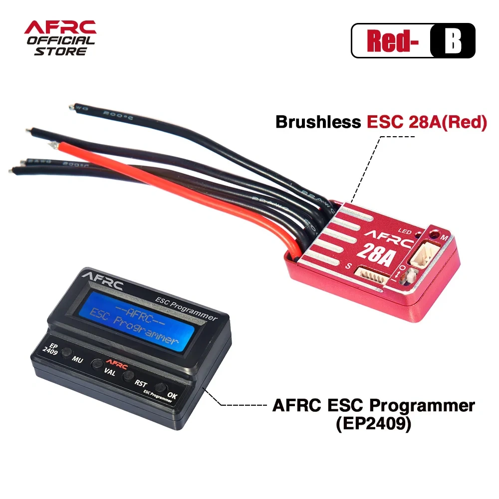 AFRC-SE28A Programmable Sensor Brushless ESC For GL BM AAT RC Car Mini Drift Racing 1/24 1/28 1/32 DIY Assembly Upgrading
