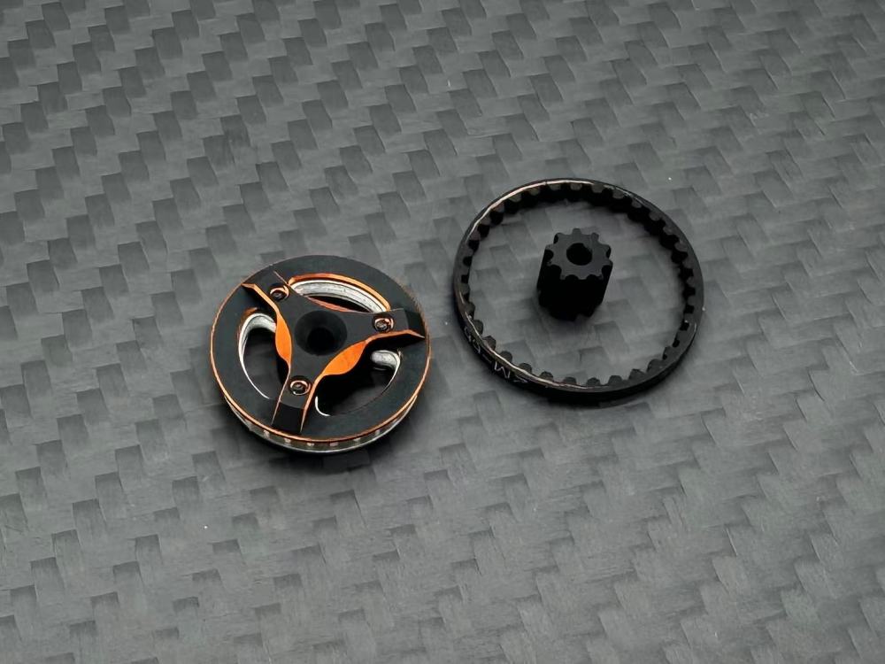 LSD Plaid Belt Drive Upgrade Kit  Black/Orange For Plaid Axle LSDP-OP-19O
