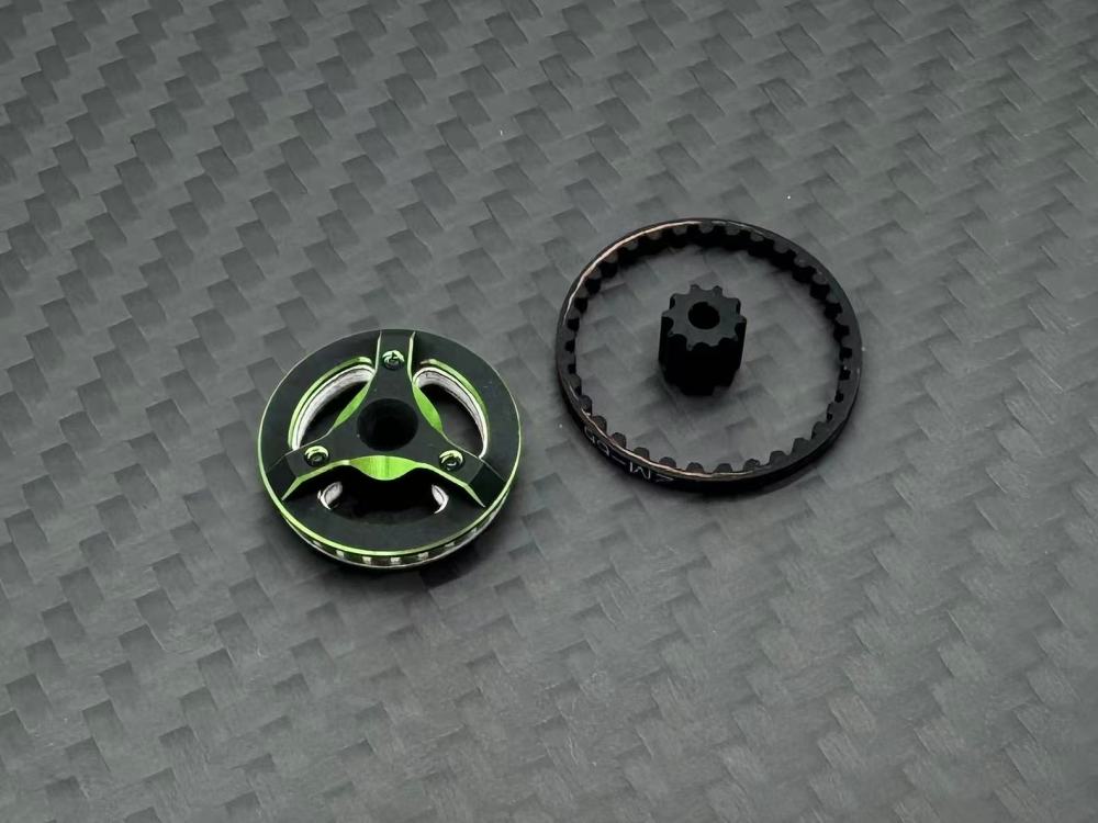 LSD Plaid Belt Drive Upgrade Kit  Black/Green For Plaid Axle LSDP-OP-19-G