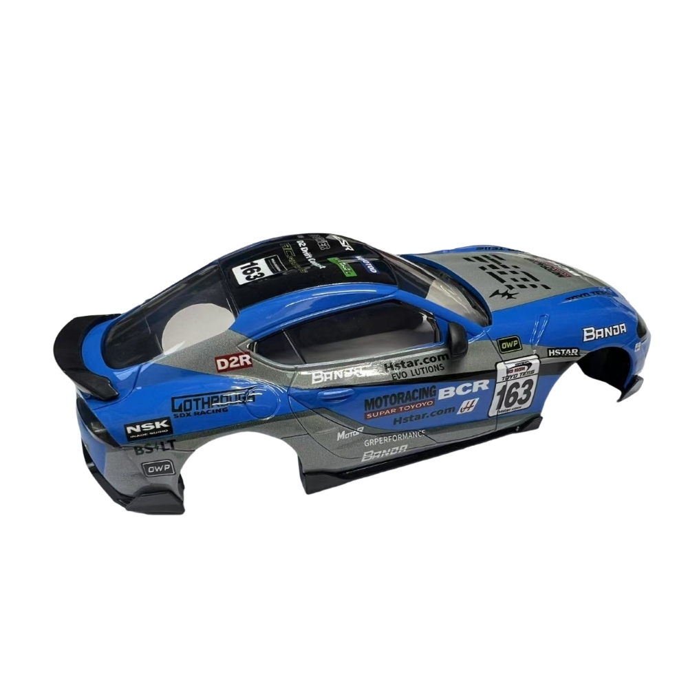 1/24 A90 Plastic Car Body Shell – 108mm Wheelbase (Blue/Black)