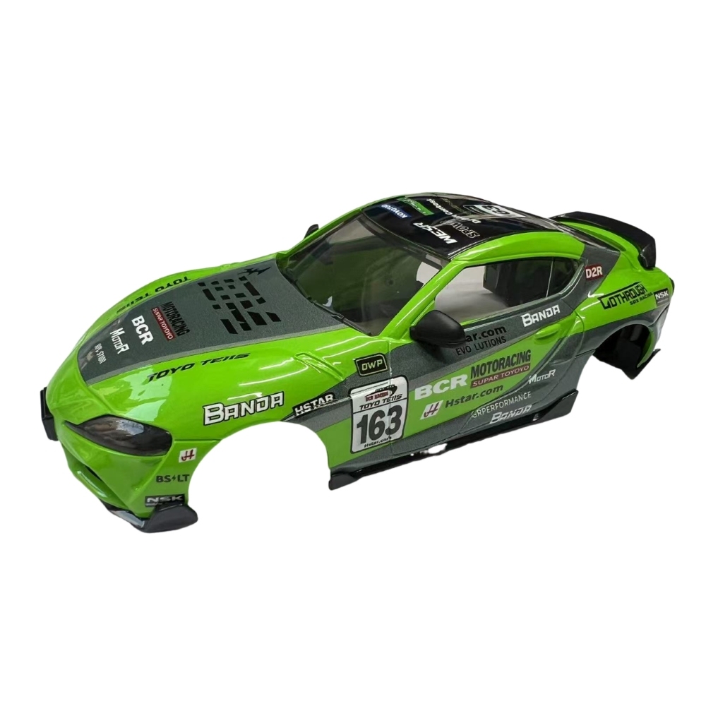 1/24 A90 Plastic Car Body Shell – 108mm Wheelbase (Green/Gray)
