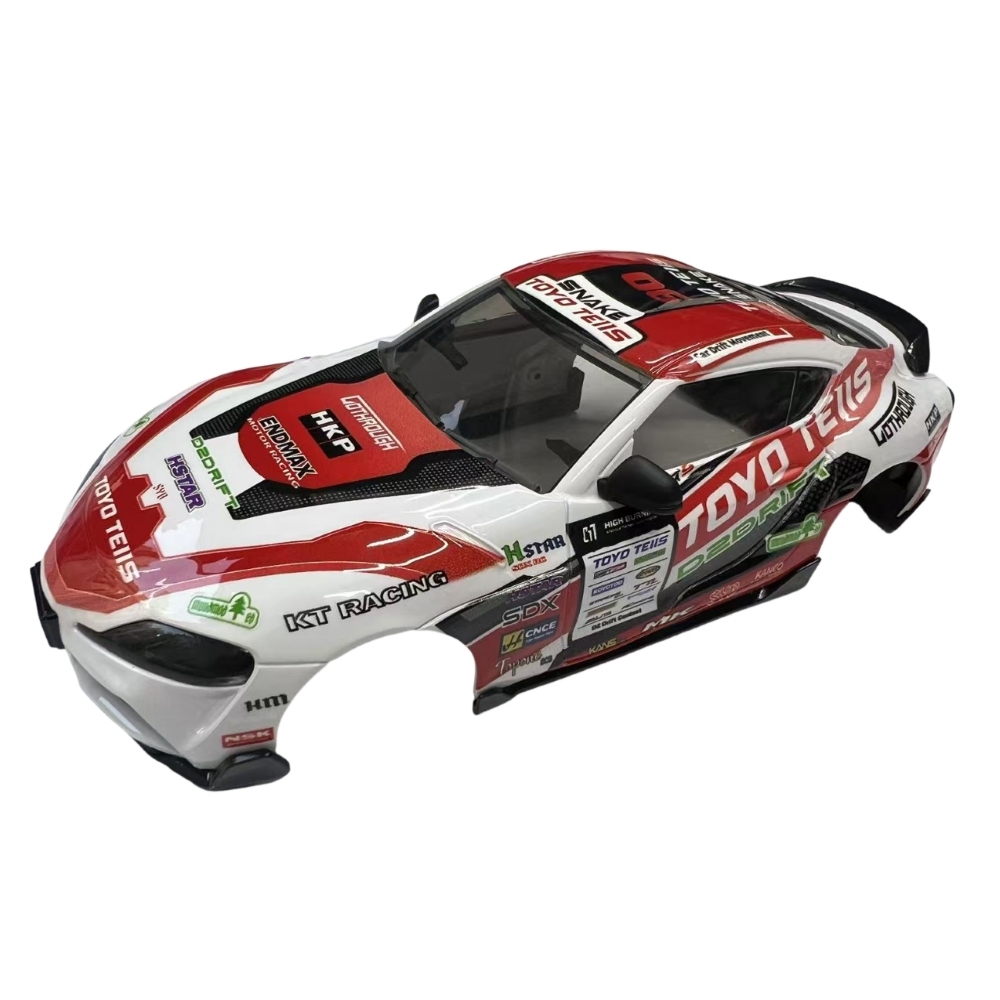 1/24 A90 Plastic Car Body Shell – 108mm Wheelbase (Red/White)