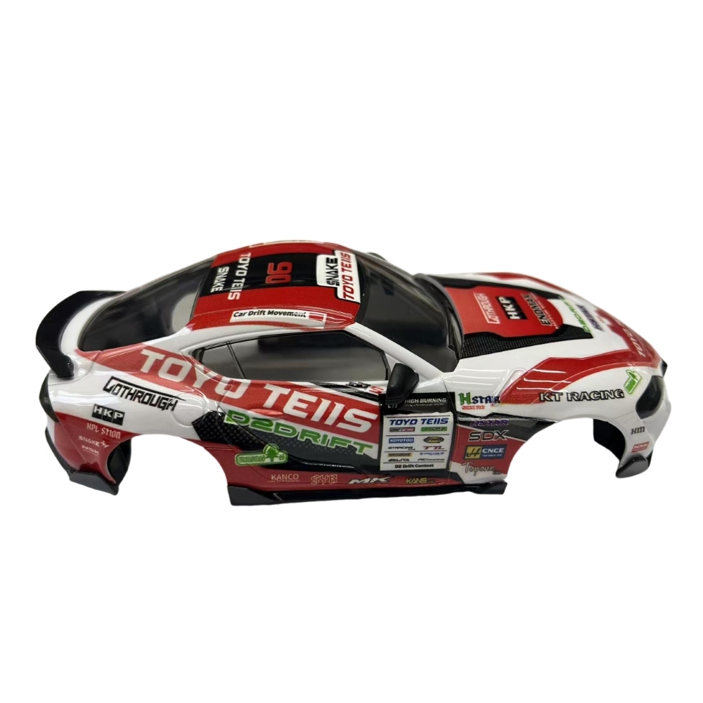 1/24 A90 Plastic Car Body Shell – 108mm Wheelbase (Red/White)