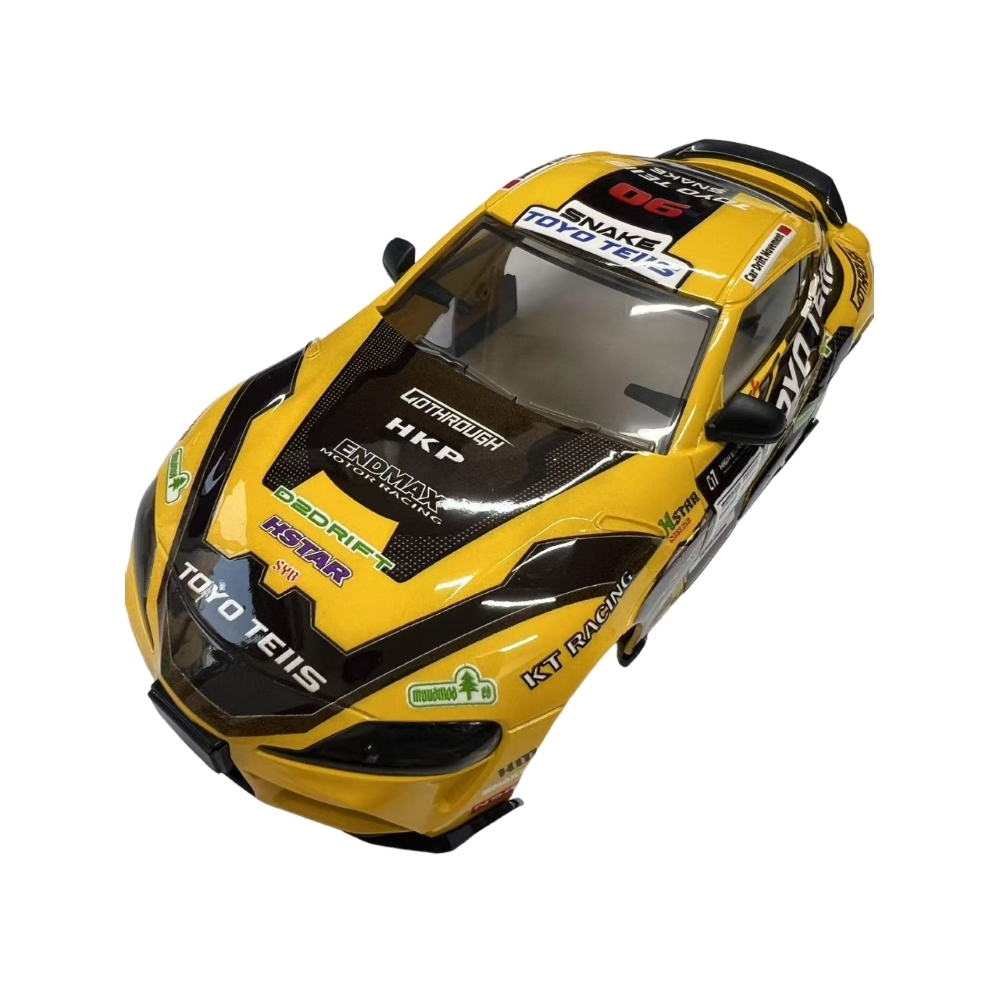 1/24 A90 Plastic Car Body Shell – 108mm Wheelbase (Yellow/Black)