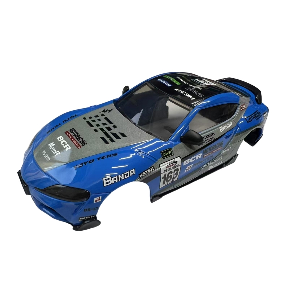 1/24 A90 Plastic Car Body Shell – 108mm Wheelbase (Blue/Black)