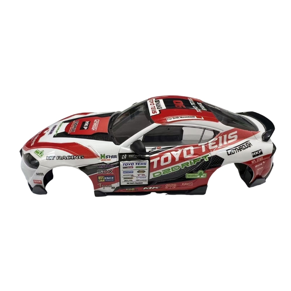 1/24 A90 Plastic Car Body Shell – 108mm Wheelbase (Red/White)