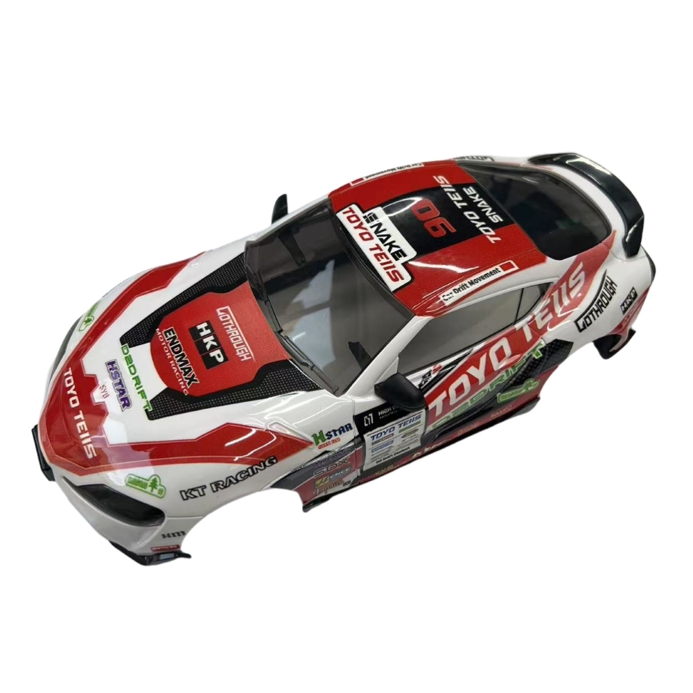 1/24 A90 Plastic Car Body Shell – 108mm Wheelbase (Red/White)
