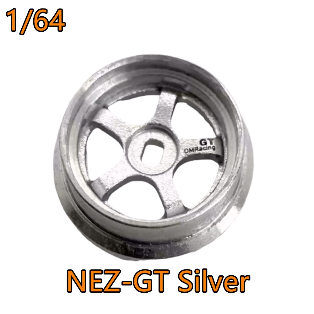 NEZ 1/64 Metal GT Wheels Silver (2PCS) DMRACING