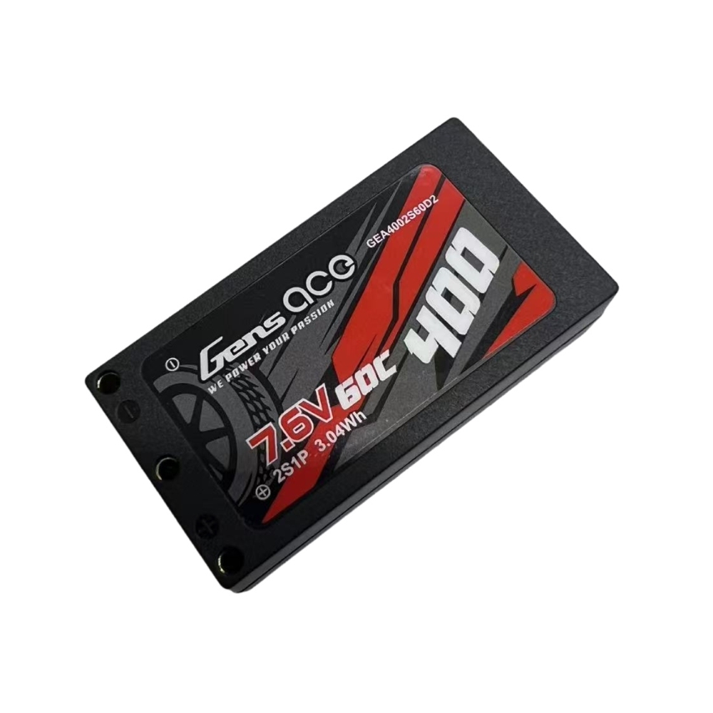 Gens ACE 400mAh 7.6V 60C 2S1P HV LiPo Battery For 1/28 1/24 Racing Car