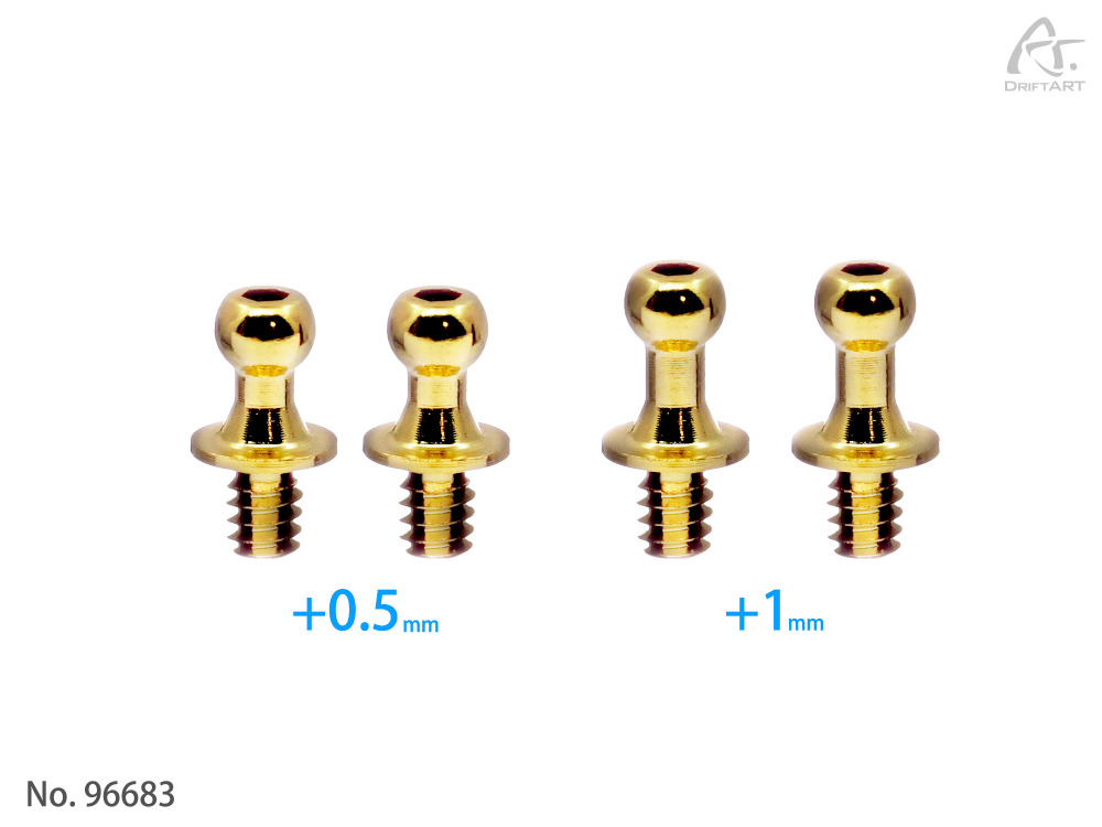96683 DriftART Ball End Height Adjustment Set A –2pcs +0.5mm, 2pcs +1mm For DA4