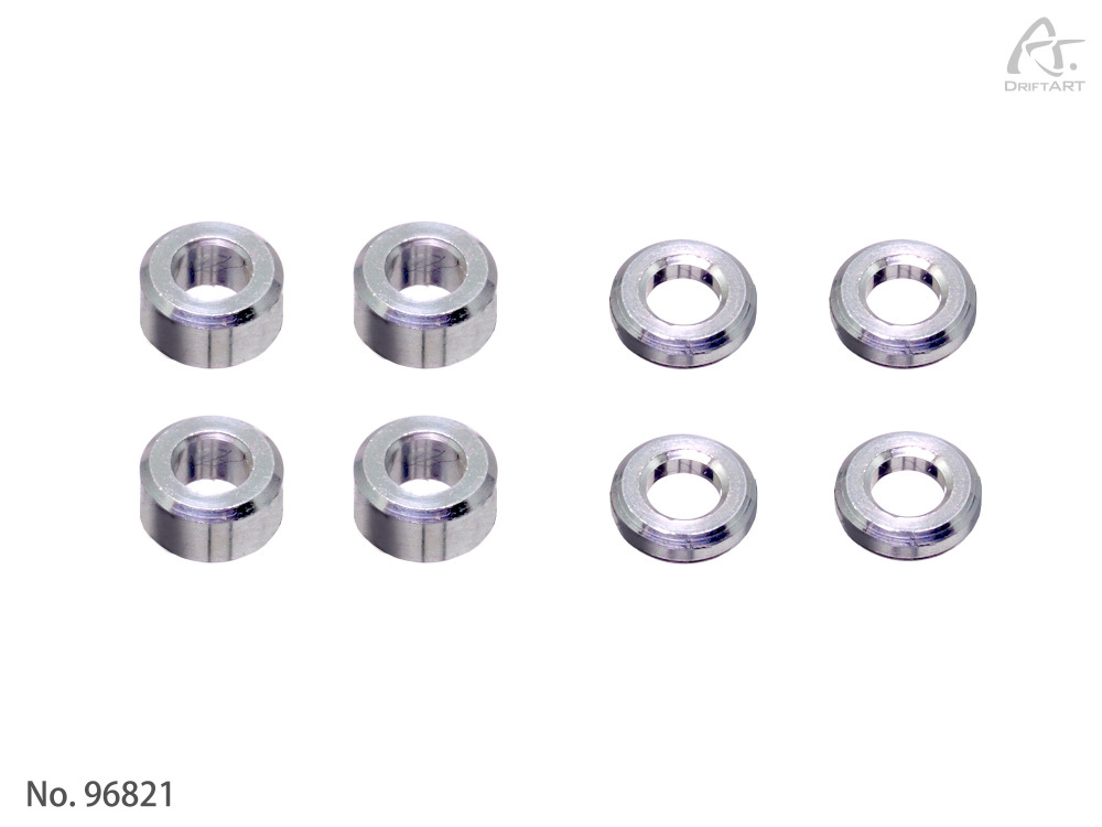 96821 DriftART M2 Aluminum Spacer Set – 2 mm(4pcs), 1mm(4pcs)  For DA4