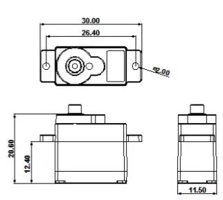 BM Racing Digital Servo (BM-S001) For BMRX-ONE Chassis (front-motor rear-wheel-drive chassis).