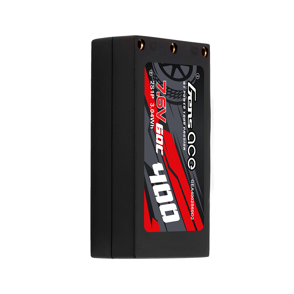 Gens ACE 400mAh 7.6V 60C 2S1P HV LiPo Battery For 1/28 1/24 Racing Car