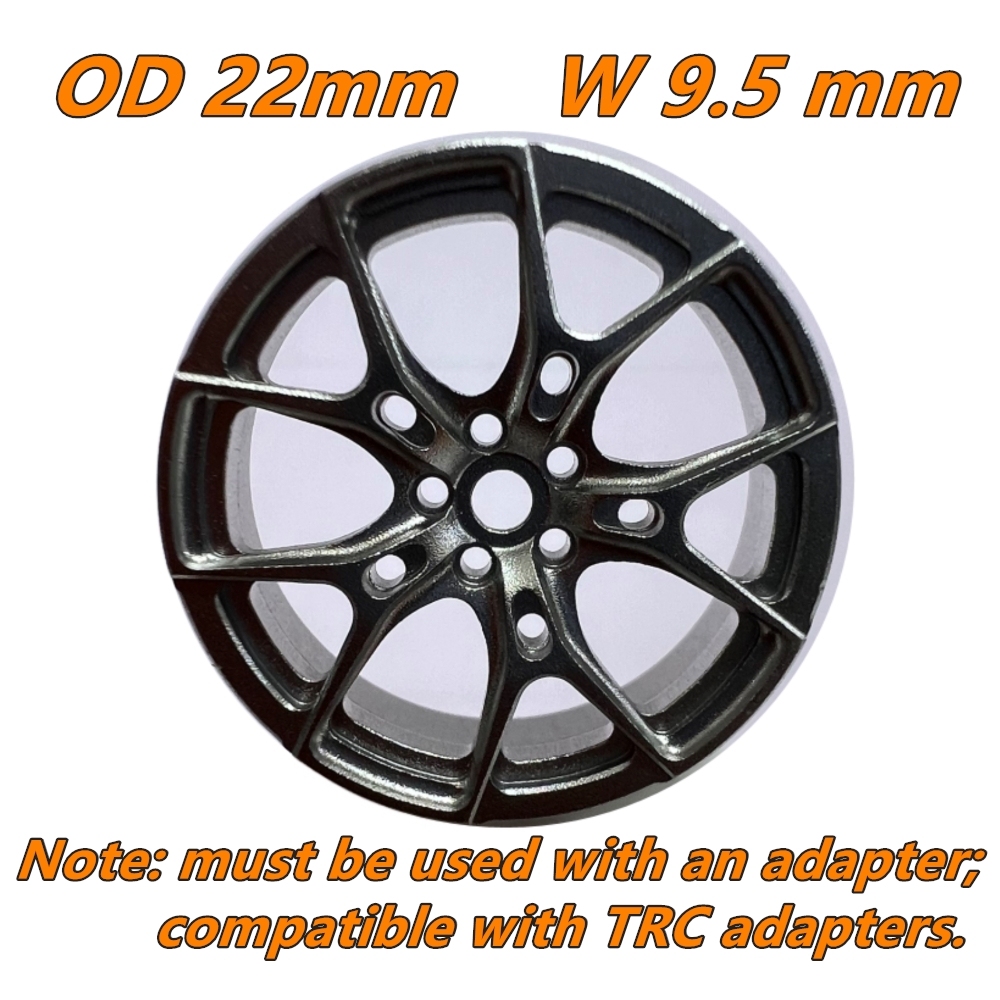 MA RACING 1/24 Metal AWD Simulation Wheel Hub (OD 22mm W 9.5mm) 4pcs for D24 DLR8