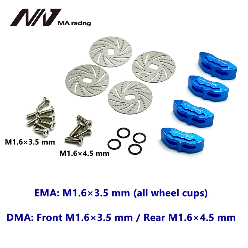 (Currently in preparation. Estimated shipment date: December 30.) MA RACING 1/24 DMA CNC Blue Metal Brake Disc For DMA EMA