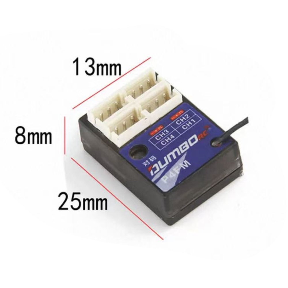DUMBORC 4CH ANTENNA NANO GYRO RECEIVER P4FM(G)