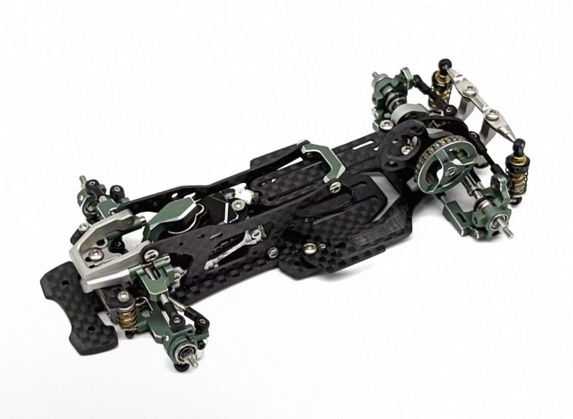 LSD Mono LSDM 1/28 1/24 RWD Drift Chassis KIT (Khaki Green