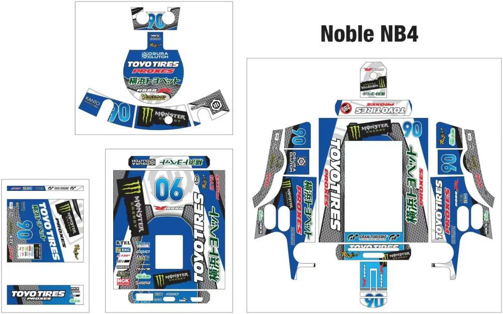 TeamC Racing FLYKY NB4 Transmitter STICKERS A3 (Without Transmitter)