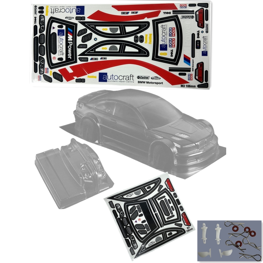 1/24 M3 BODY Wheelbase 106mm  Width 79mm