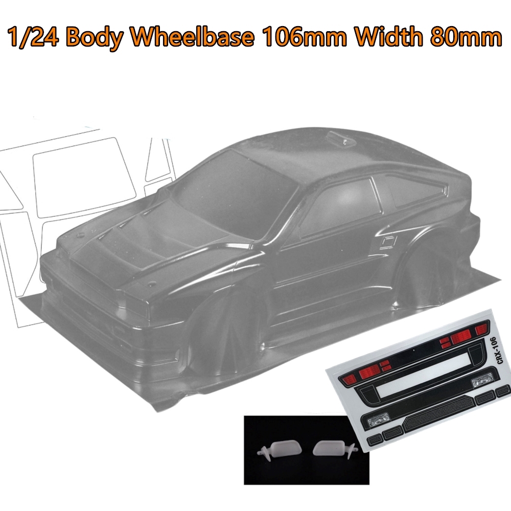 1/24 CRX-WB BODY Wheelbase 106mm  Width 80mm