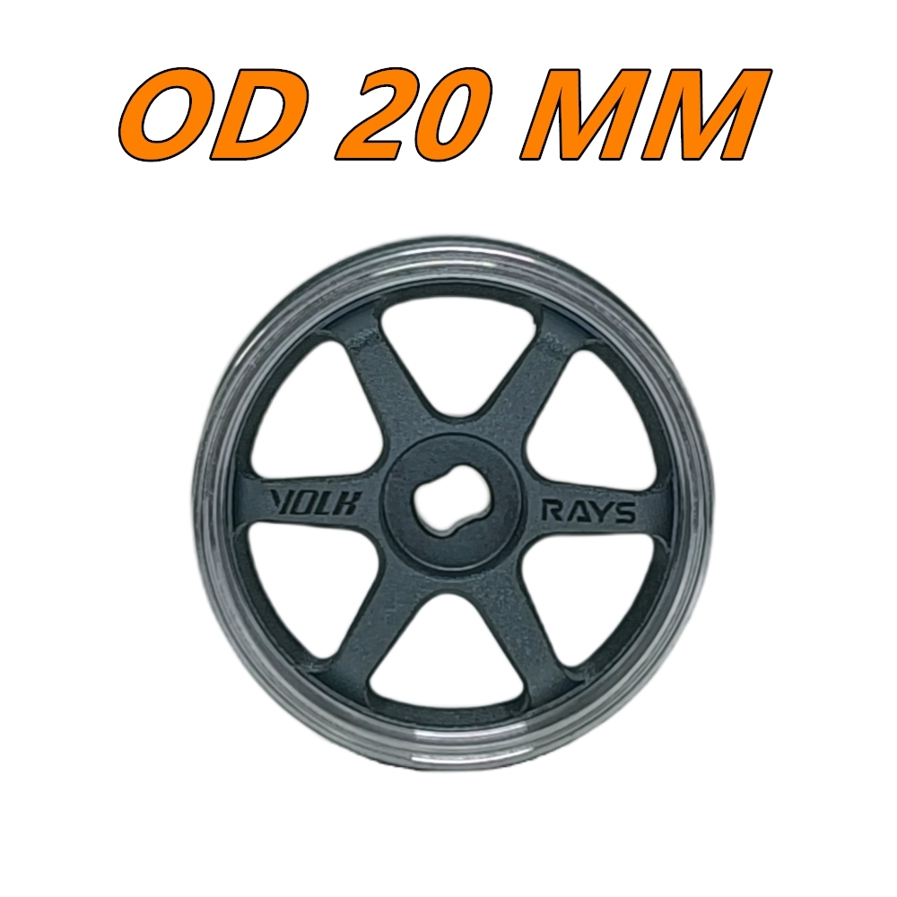 LS Studio LSD 1/27 CNC Wheel (OD 20MM) TITANIUM 2PCS TE37