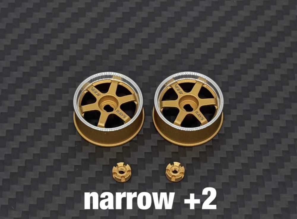 LS Studio LSD 1/28 TE37 MINIZ AWD CNC Wheel (OD 20MM) Gold 2PCS
