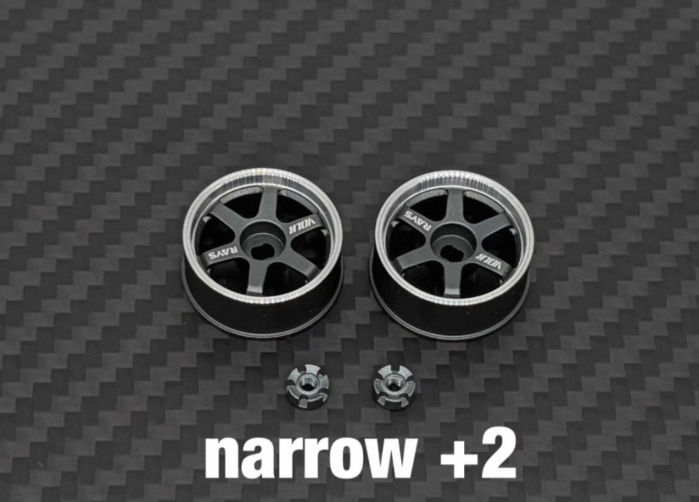LS Studio LSD 1/28 TE37 MINIZ AWD CNC Wheel (OD 20MM) TITANIUM 2PCS