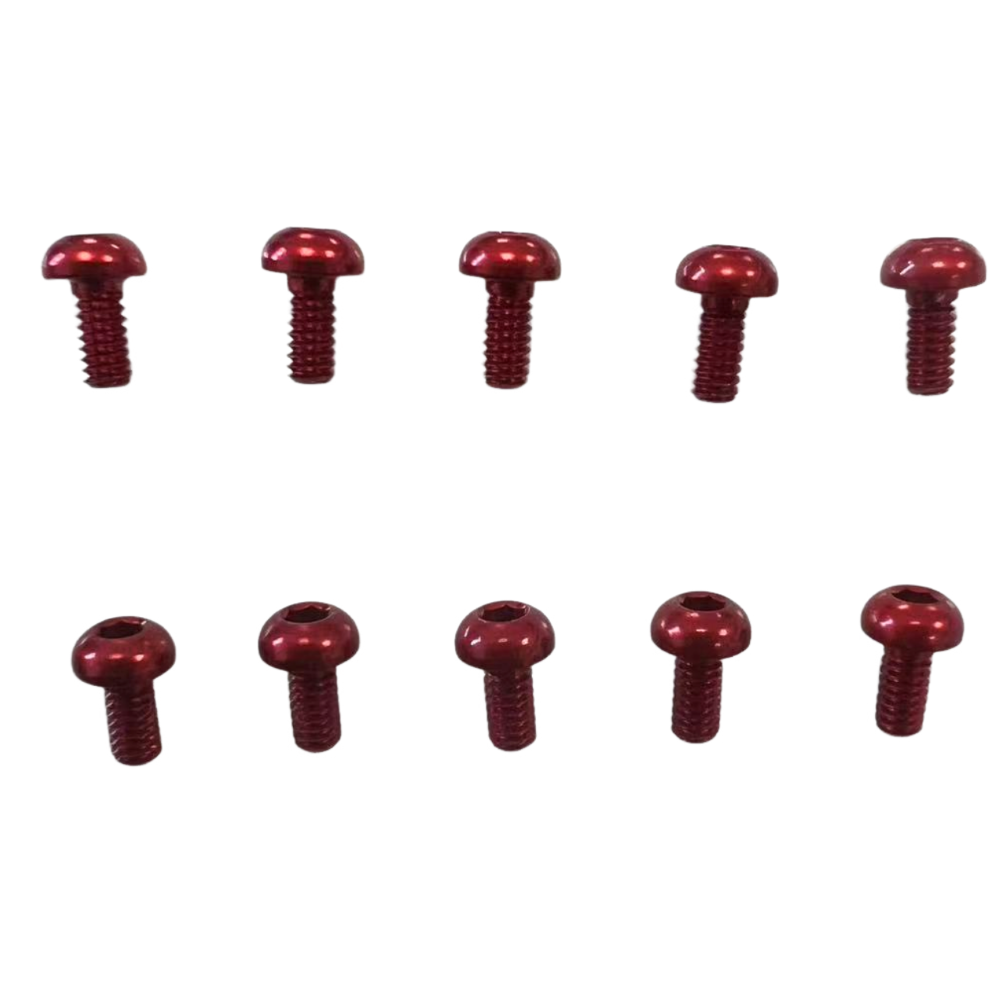 M2 7075 Al Round Head Allen Screws 10 Pcs GT55RACING