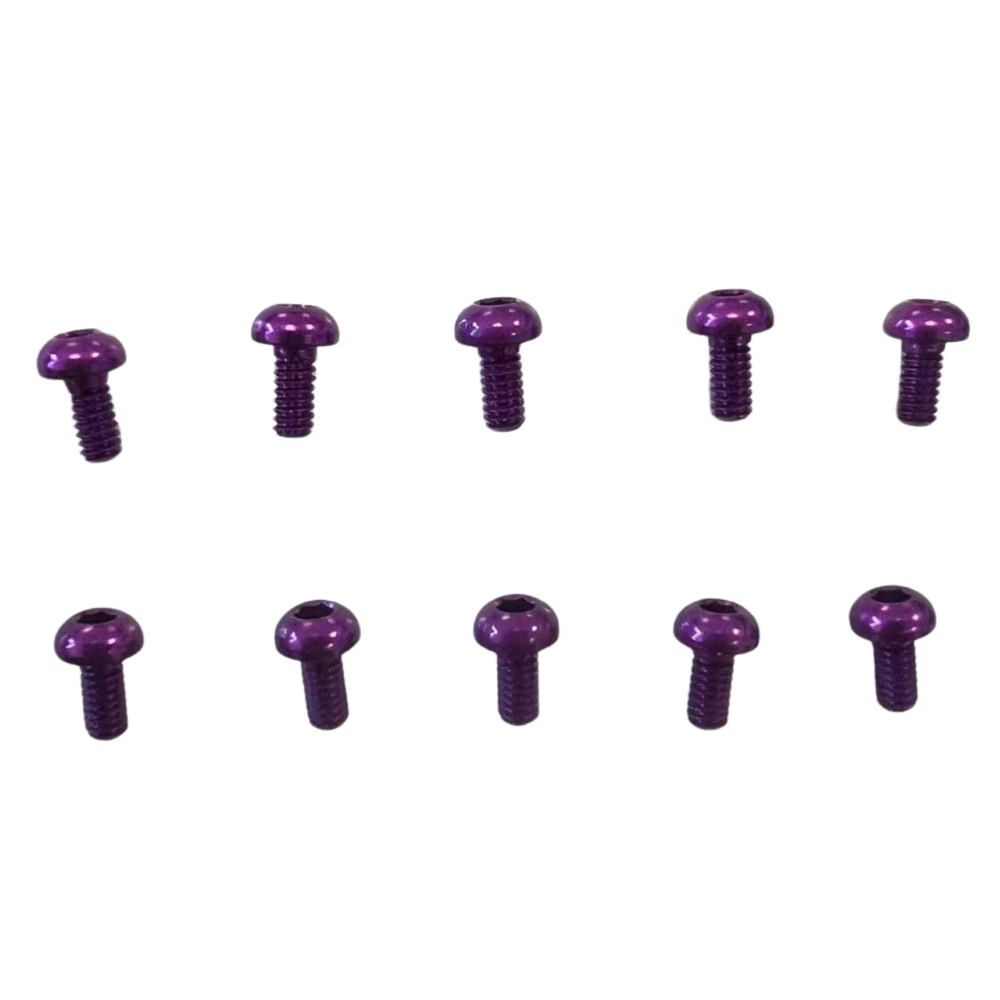 M2 7075 Al Round Head Allen Screws 10 Pcs GT55RACING