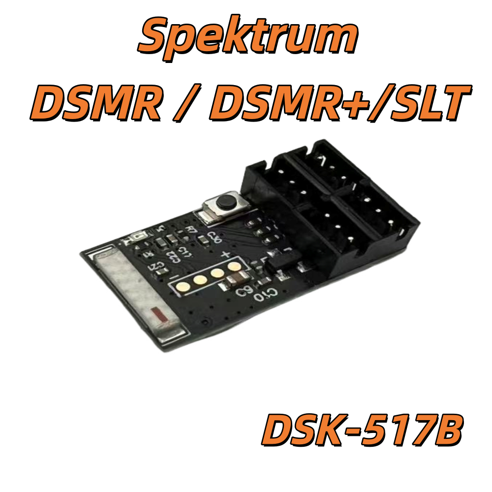 GT55Racing Spektrum DSMR AND SLT DUAL PROTOCOL NANO ANTENNA-FREE RECEIVER DSK-517B