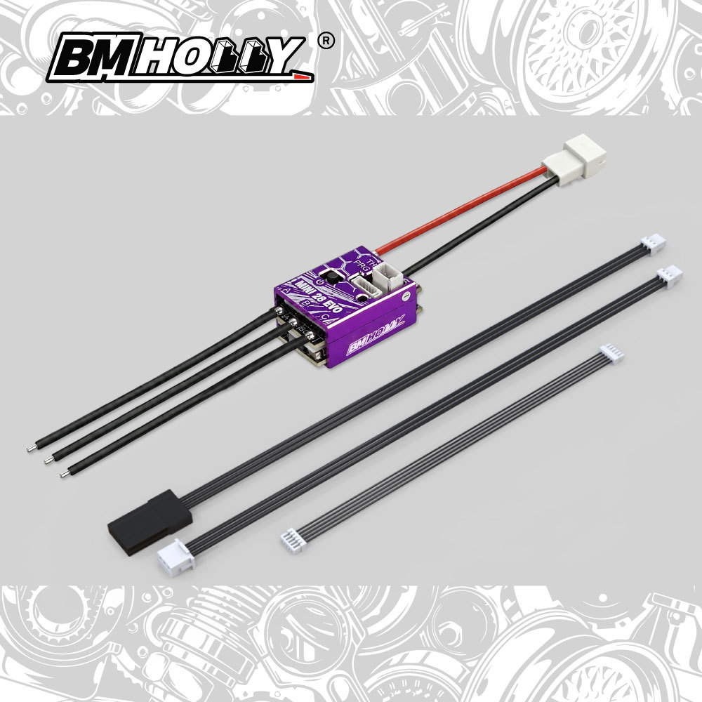 BMHOBBY MINI28 EVO Sensored Brushless Power Combo ESC Purple + Program Card BM RACING