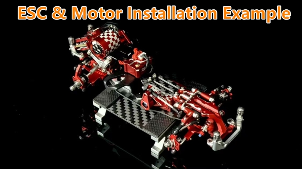 Drift Queen Brushless Outrunner ESC+Motor+Programming Card Purple for MINI RC Drift Cars