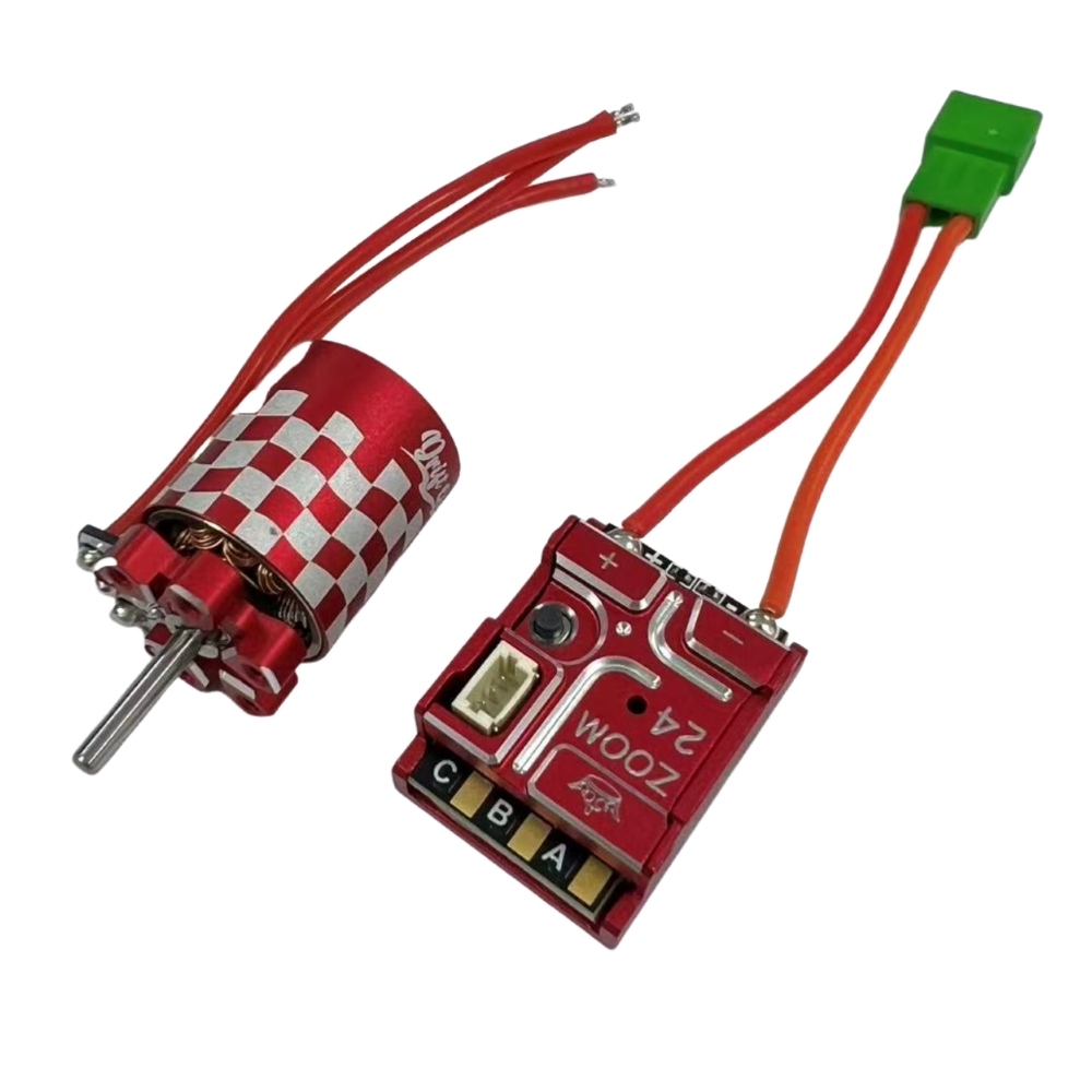 Drift Queen Brushless Outrunner ESC+Motor+Programming Card Red for MINI RC Drift Cars