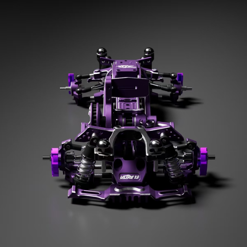 1/24 TGS ULTRA 2.0 RWD Drift Chassis KIT Purple TG RACING