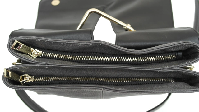 Leather Rhombus Metal Handle Flap Bag