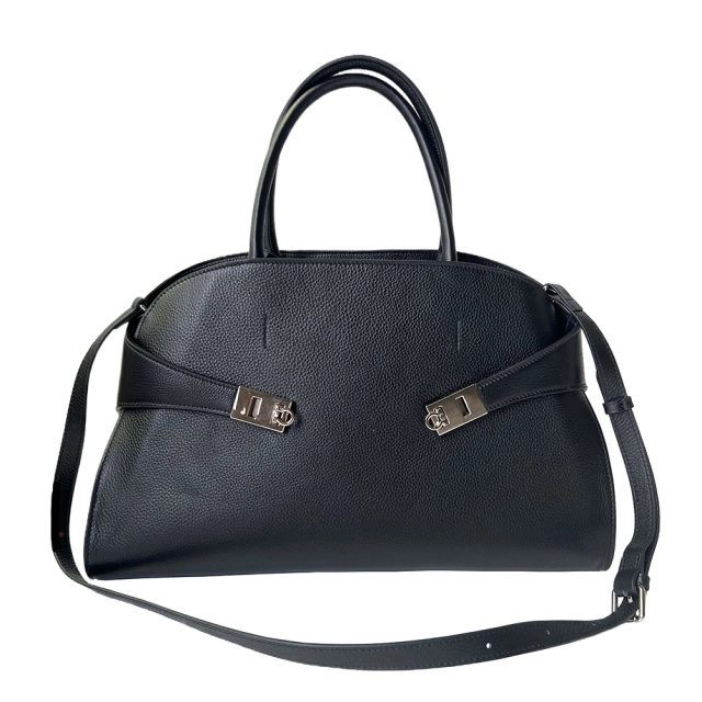 Double Buckle Handbag Large