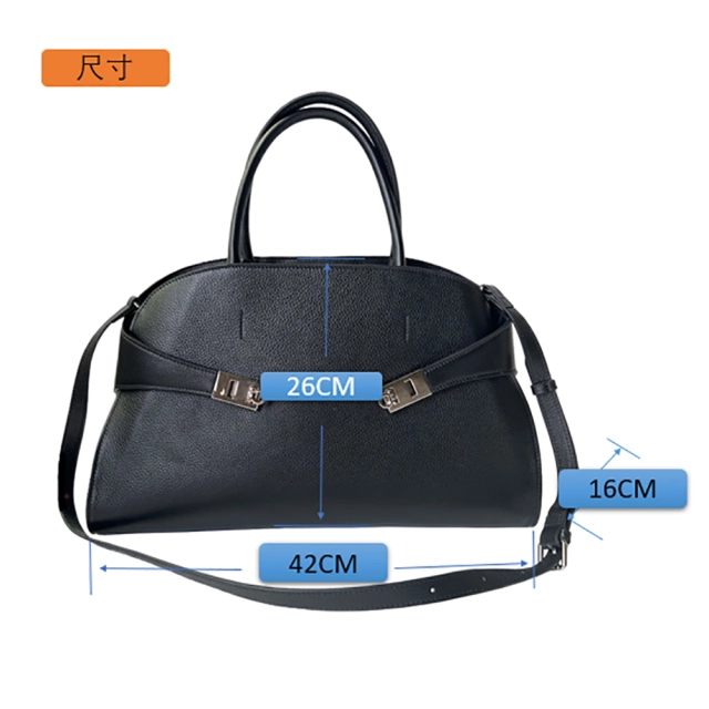 Double Buckle Handbag Large