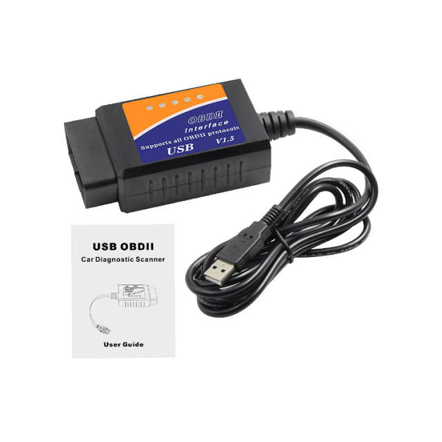 OBD2 ELM327 V1.5 USB Scanner OBDII Interface