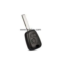 Peugeot 2 button blank key shell with 407/Hu83 blade without logo